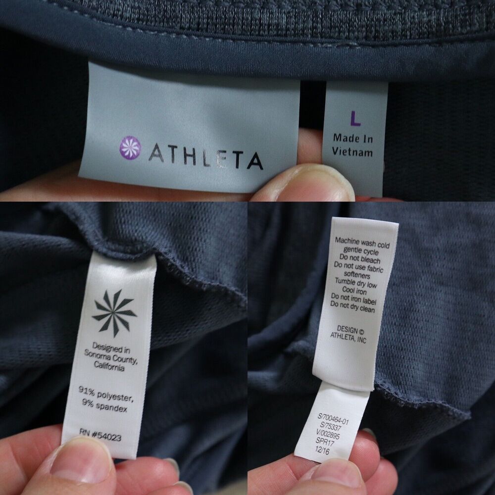 Athleta Size L Heathered Techie Terry Athletic Skirt Blue Gray - Picture 3 of 7